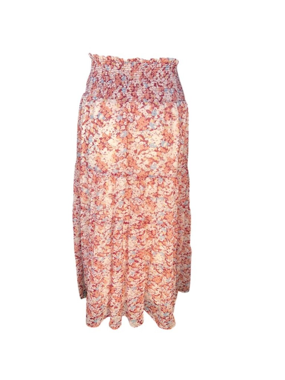 Lauren Ralph Lauren Womens Size 14W Floral Tiered Maxi Skirt Elasticize Waist - Picture 2 of 16